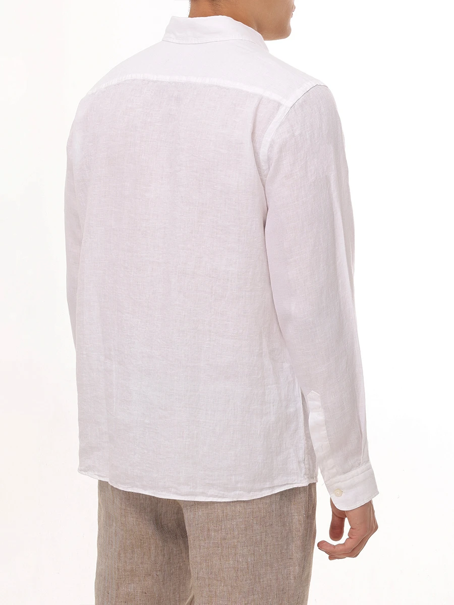 Рубашка Slim Fit льняная BOSS 50520283/100 Белый  Фото 3