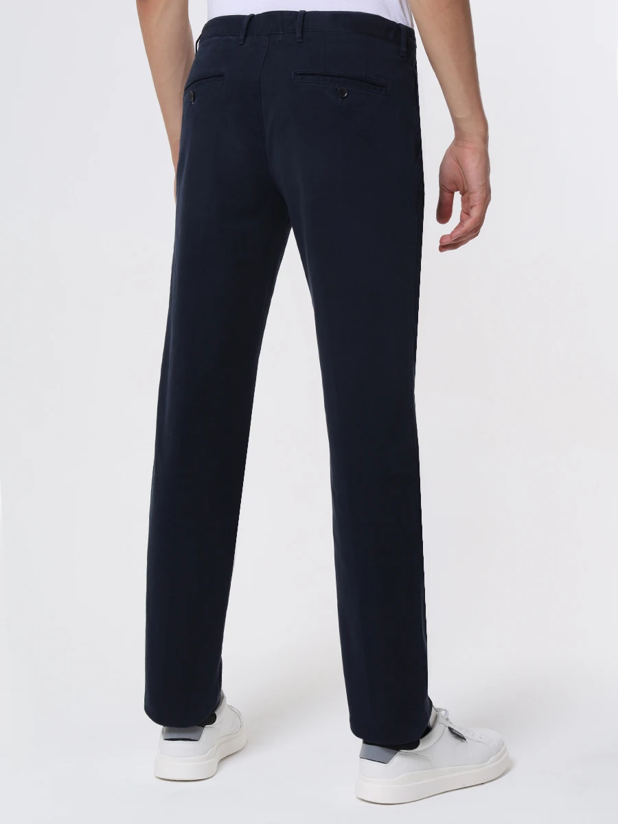 Брюки Regular Fit хлопковые BOSS 50487976/404 Синий  Фото 3