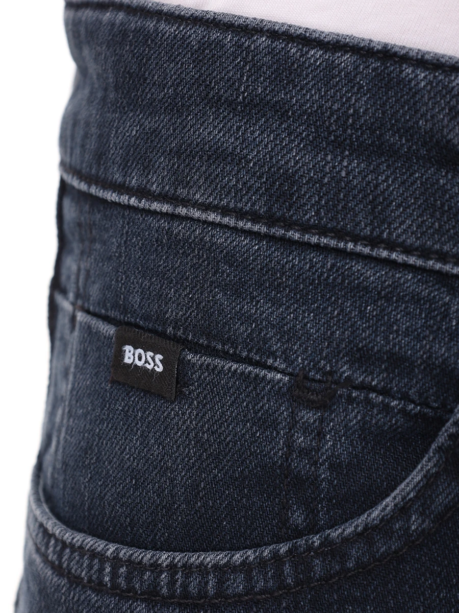 Джинсы Slim Fit хлопковые BOSS 50533173/408 Синий  Фото 6
