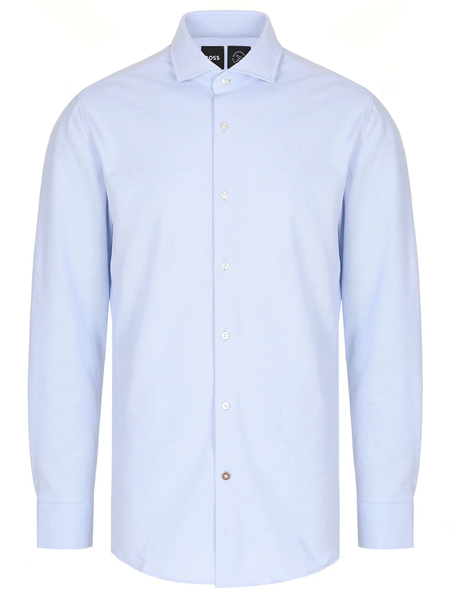 Рубашка Slim Fit хлопковая BOSS 50527675/450 Голубой 