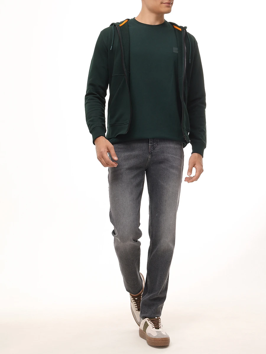Джинсы Regular Fit хлопковые BOSS 50533154/014 Серый  Фото 2