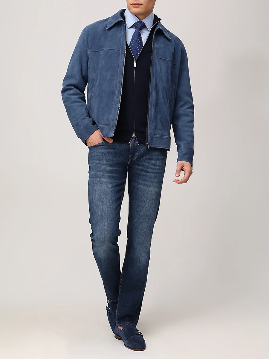 Рубашка Regular Fit хлопковая BOSS 50533979/450 Голубой  Фото 2