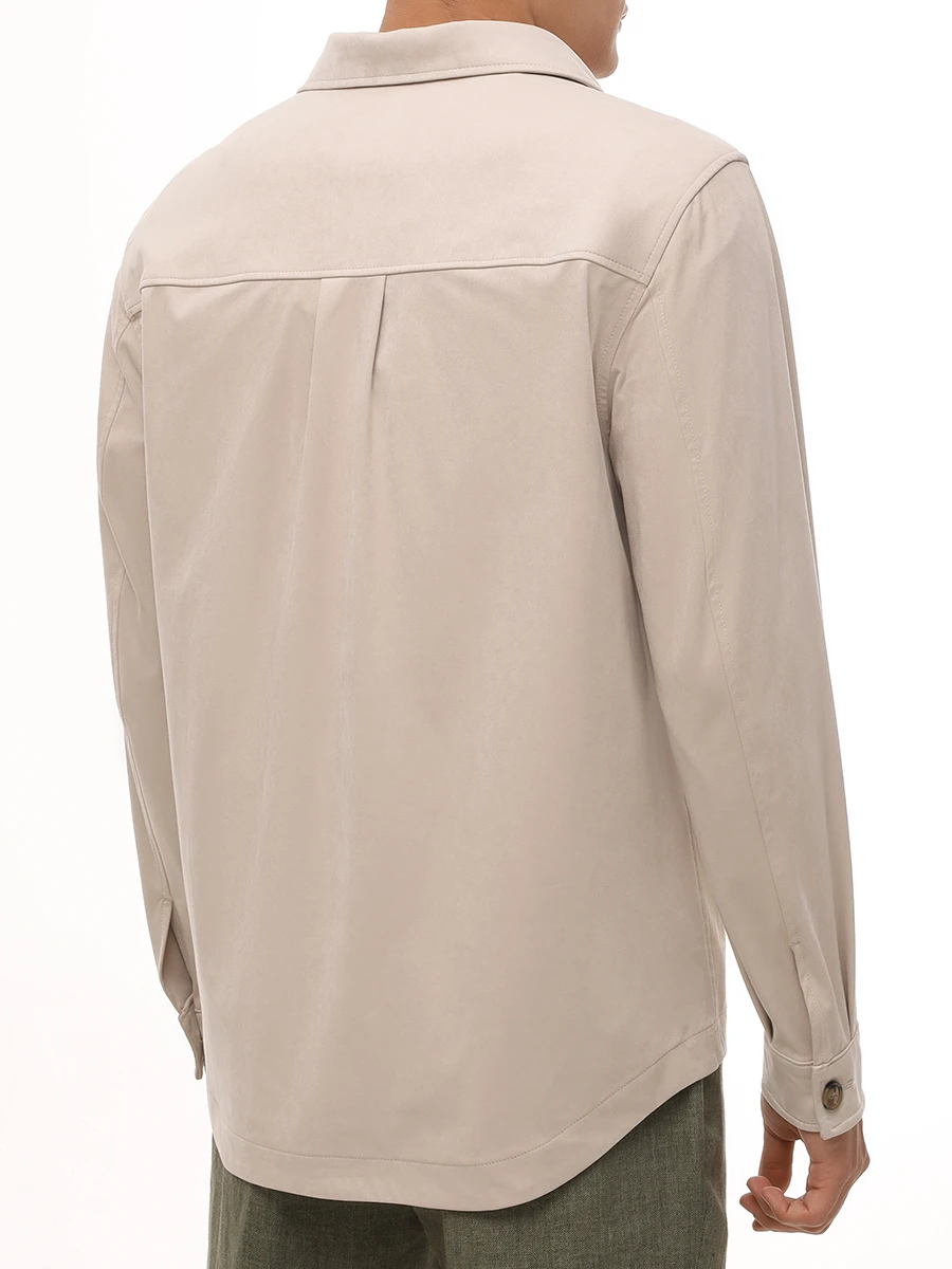 Рубашка Relaxed Fit однотонная BOSS 50535666/131 Бежевый  Фото 3