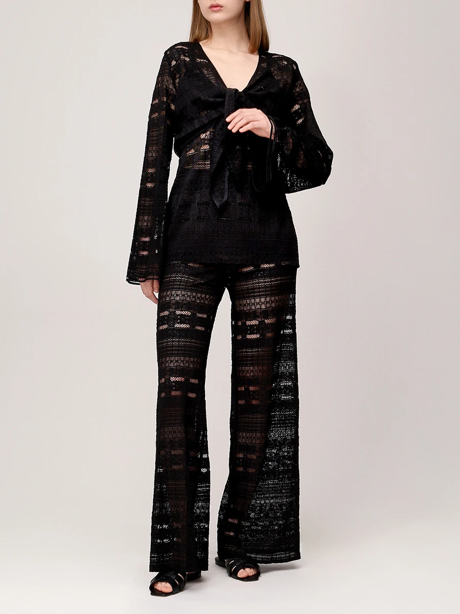 

Майка из гипюра, Черный, SH3425_201