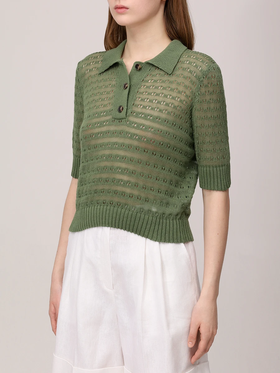 

Поло хлопковое, Зеленый, SH3425_Т73