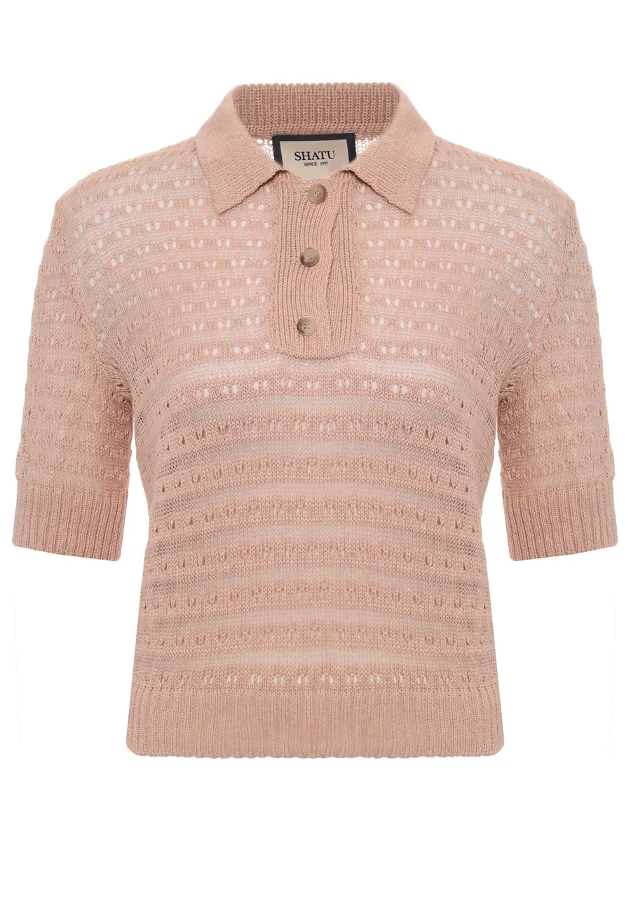 

Поло хлопковое, Бежевый, SH3425_Т73