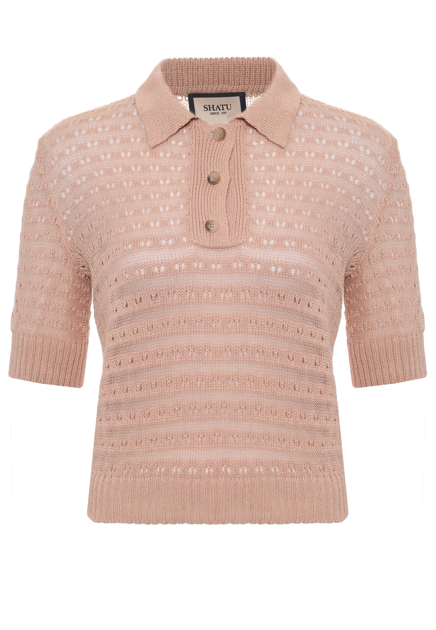 Поло хлопковое SHATU SH3425_Т73 Бежевый 