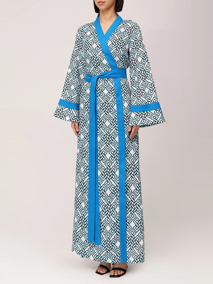 

Туника льняная, Голубой, S25.TUN.083.4000.1004P/405
