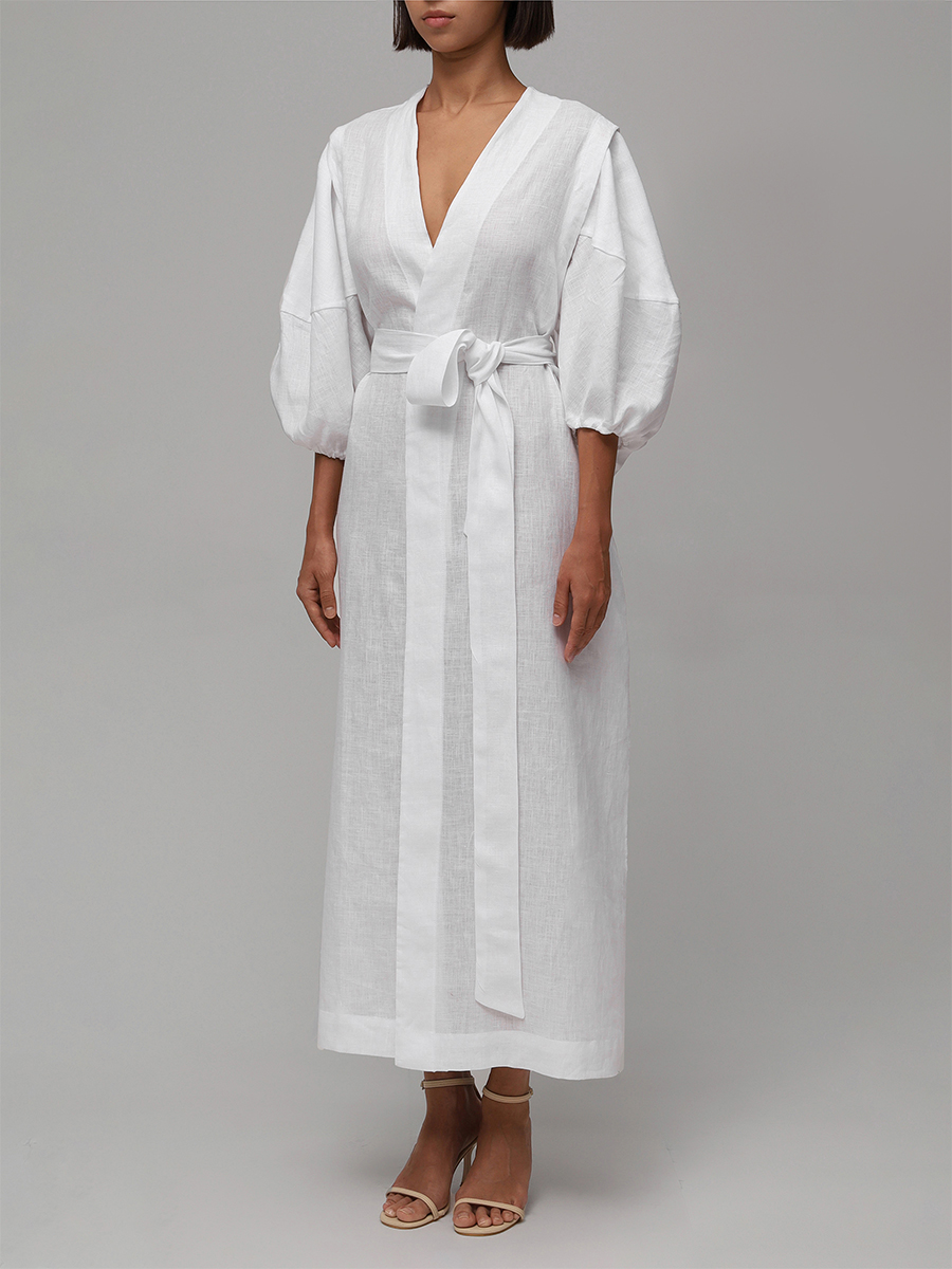 Платье льняное LÉAH BC.TUN.076.4000.100 Белый  Фото 5