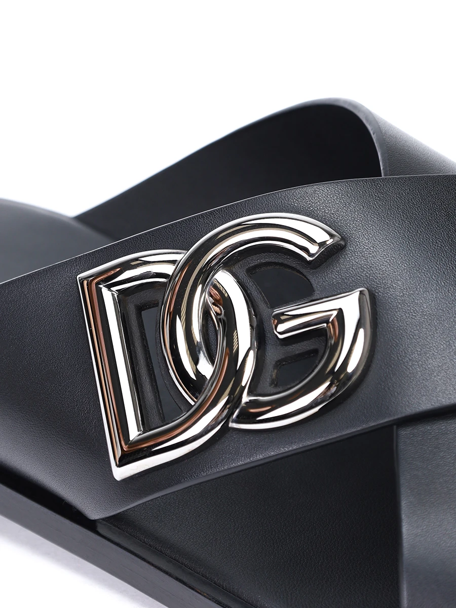 

Шлепанцы кожаные, Черный, A80440 AO602 80999