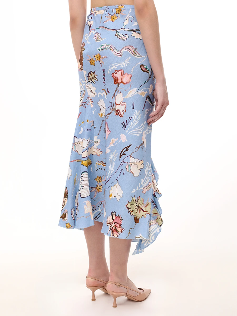 

Комплект льняной, Голубой, 948516/948505 083