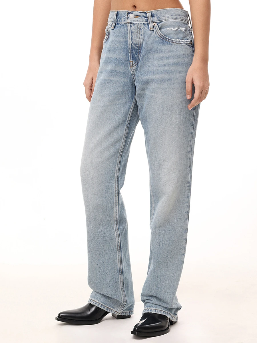 

Джинсы хлопковые, Голубой, 141-03WESYSTR