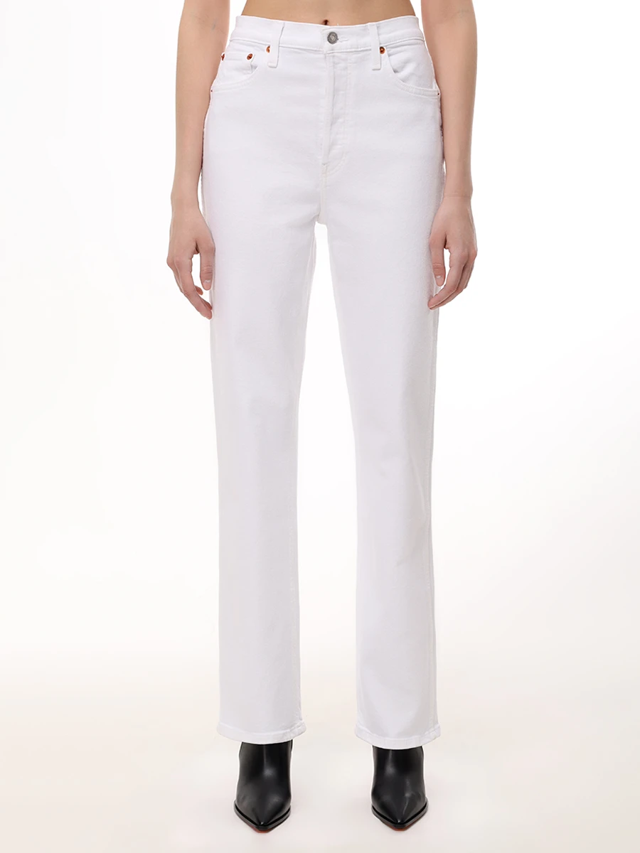 Джинсы хлопковые REDONE 193-3WHRL Белый  Фото 4