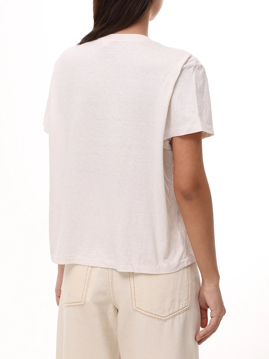 Футболка хлопковая REDONE 024-02WCGT315 Кремовый  Фото 3