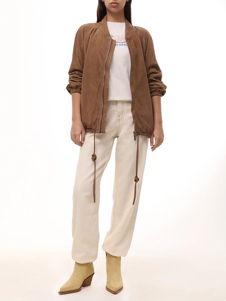 Футболка хлопковая REDONE 024-02WCGT325 Кремовый  Фото 2