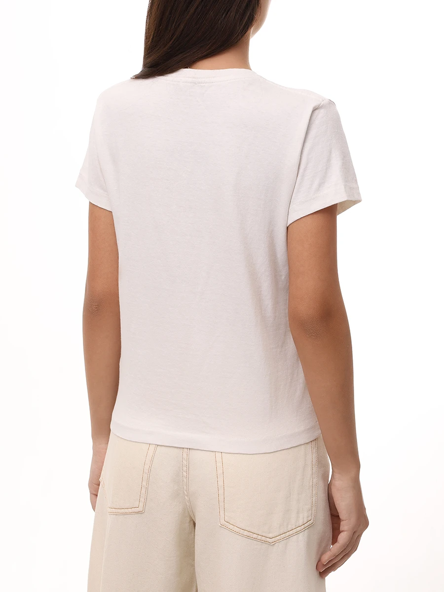 Футболка хлопковая REDONE 024-02WCGT325 Кремовый  Фото 3