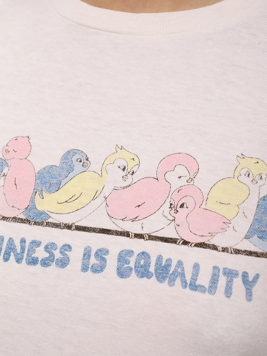 Футболка хлопковая REDONE 024-02WCGT325 Кремовый  Фото 5