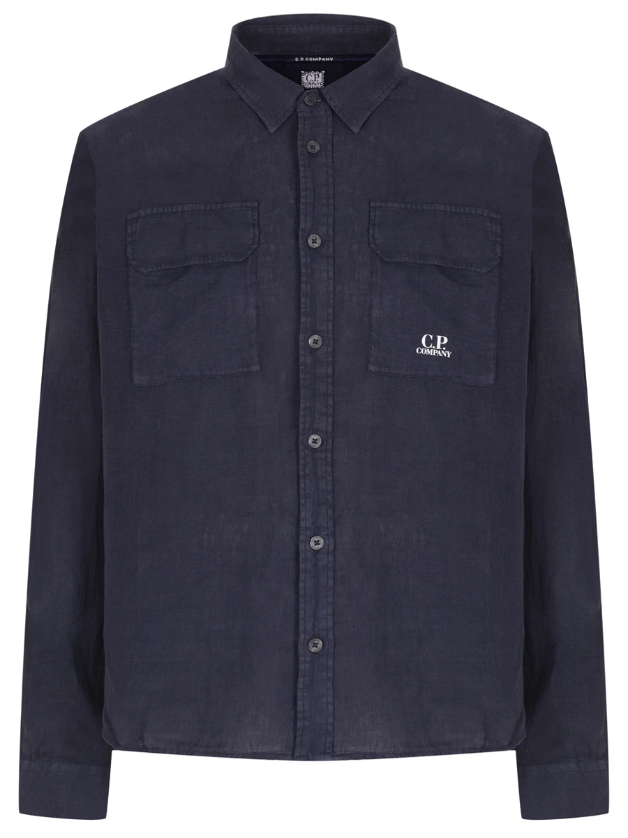 

Рубашка льняная, Синий, 18CMSH250A005415G 888