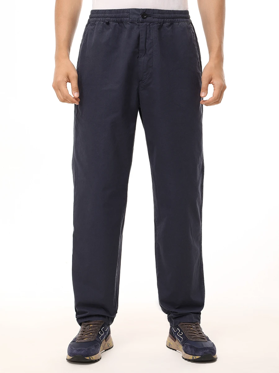 Брюки хлопковые CP COMPANY 18CMPA113A-006475G/891 Синий  Фото 4