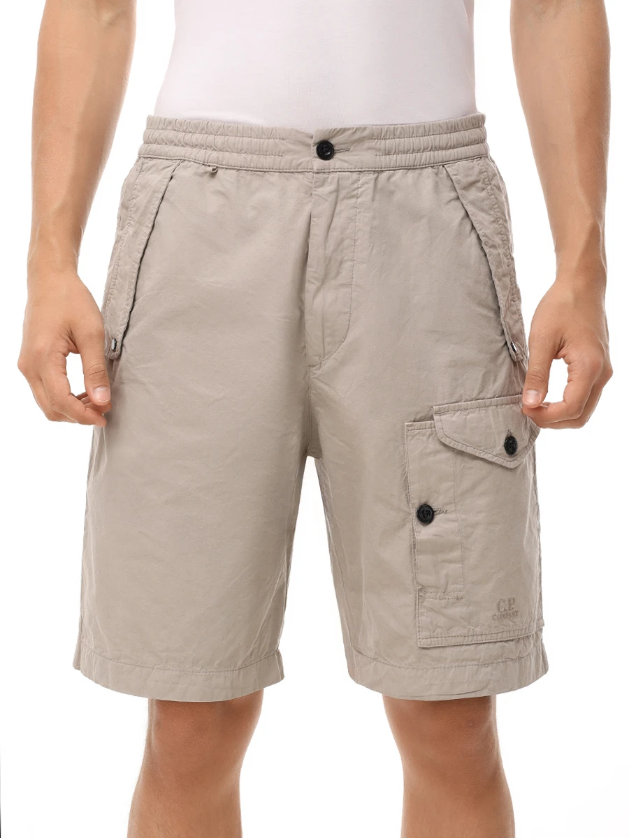 Шорты хлопковые CP COMPANY 18CMBE060A-006475G/327 Хаки  Фото 4