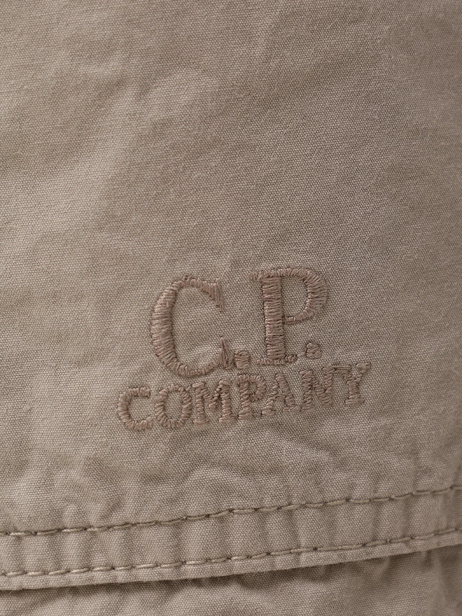 Шорты хлопковые CP COMPANY 18CMBE060A-006475G/327 Хаки  Фото 6