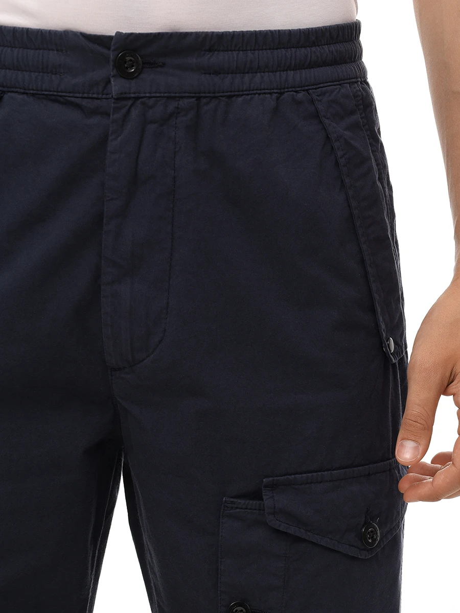 Брюки-карго хлопковые CP COMPANY 18CMPA059A-006475G/891 Синий  Фото 5