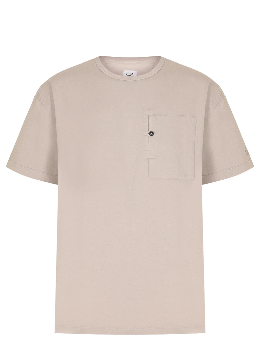 

Футболка хлопковая, Бежевый, 18CMTS179A-005697G/327