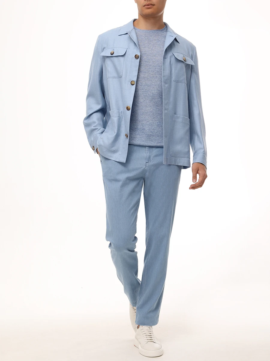 Футболка льняная GRAN  SASSO 57177/24801/510 Голубой  Фото 2