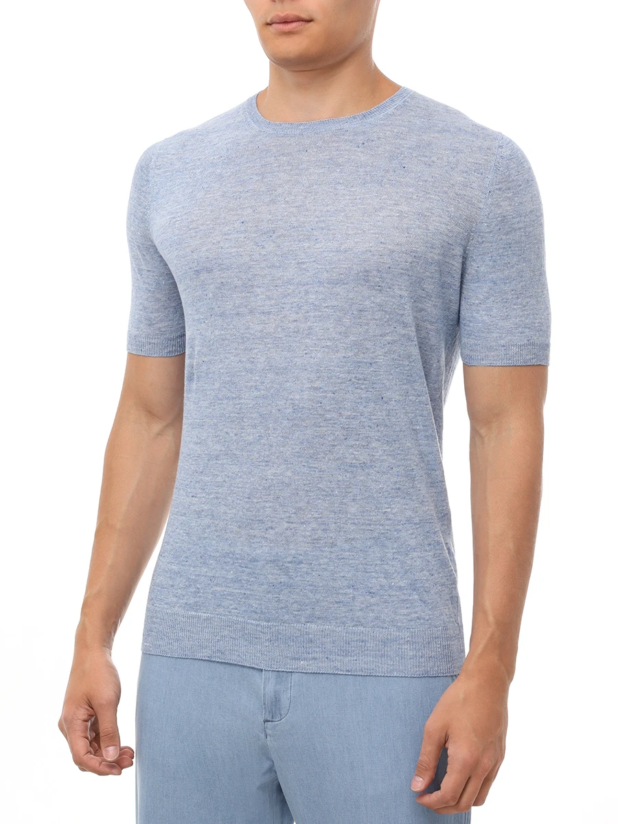 Футболка льняная GRAN  SASSO 57177/24801/510 Голубой  Фото 4