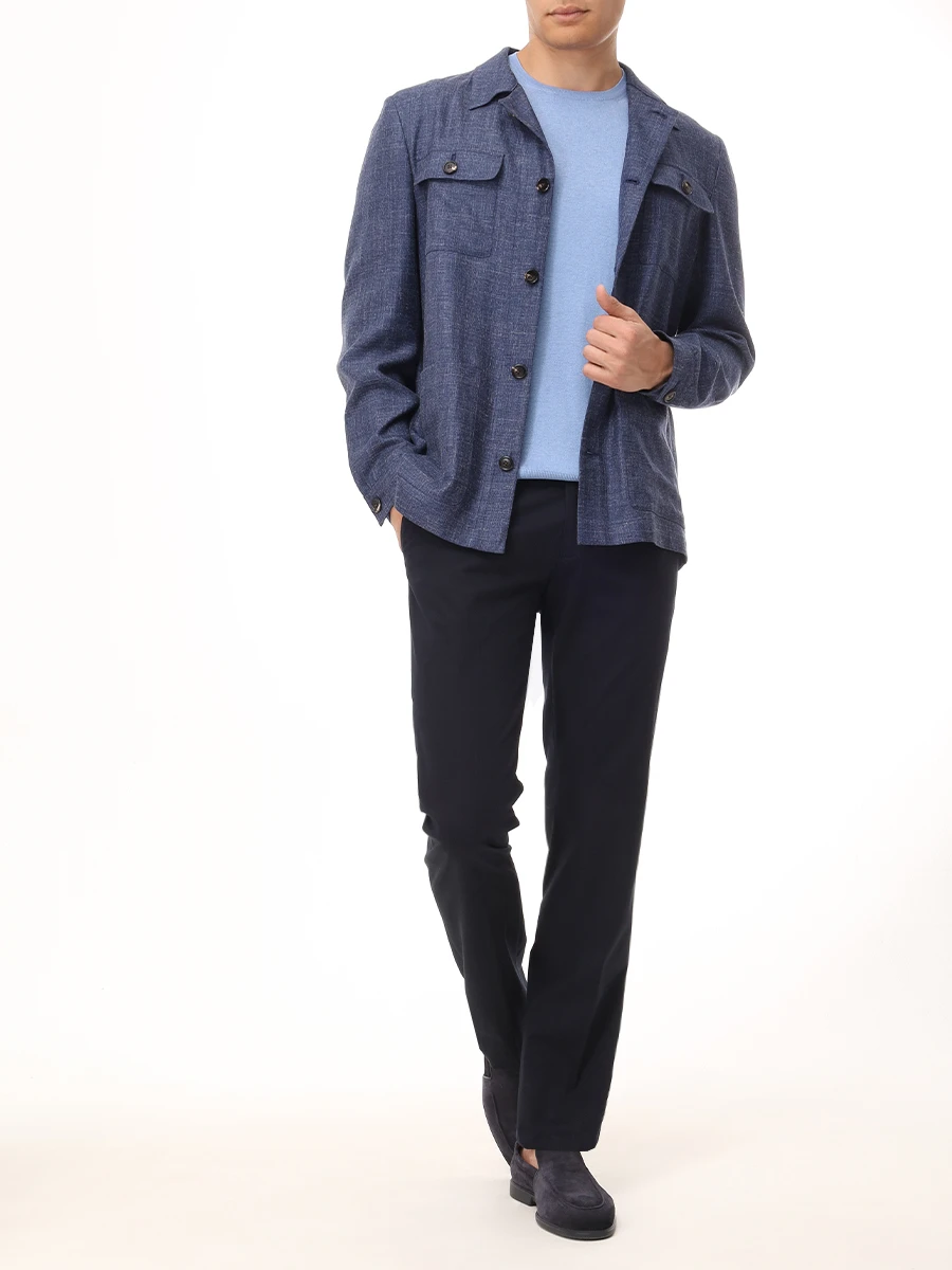 Брюки хлопковые BERWICH DG1730X_NAVY_SC/1 Темно- Синий  Фото 2