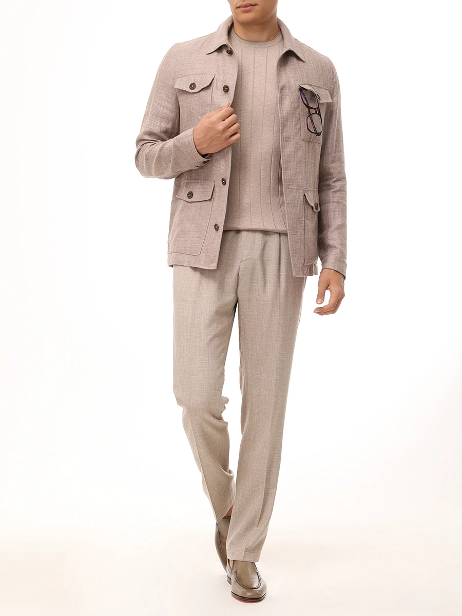 Брюки шерстяные BERWICH LP184U_BEIGE/BERTO Бежевый  Фото 2