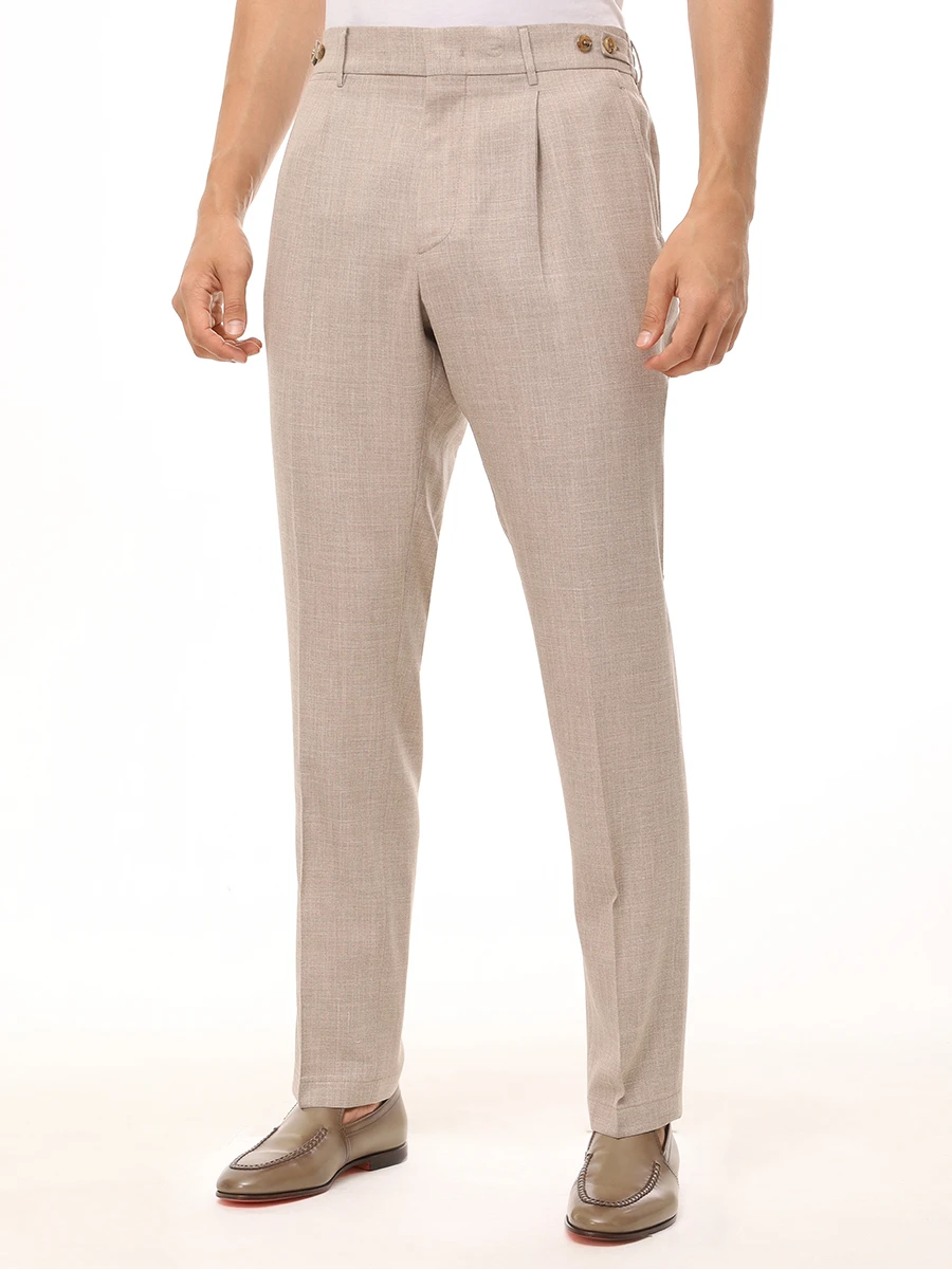 Брюки шерстяные BERWICH LP184U_BEIGE/BERTO Бежевый  Фото 4