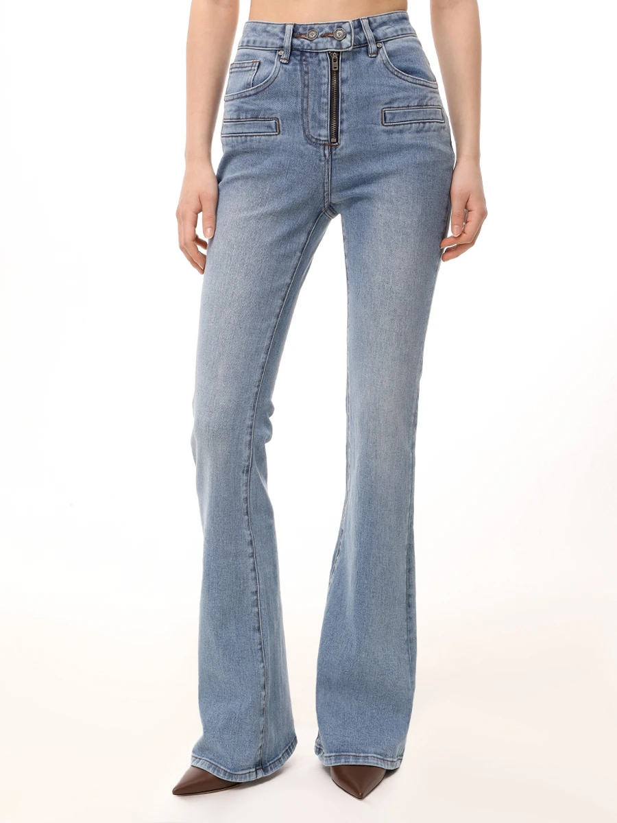 Джинсы хлопковые JULI TOO Jane Голубой  Фото 4