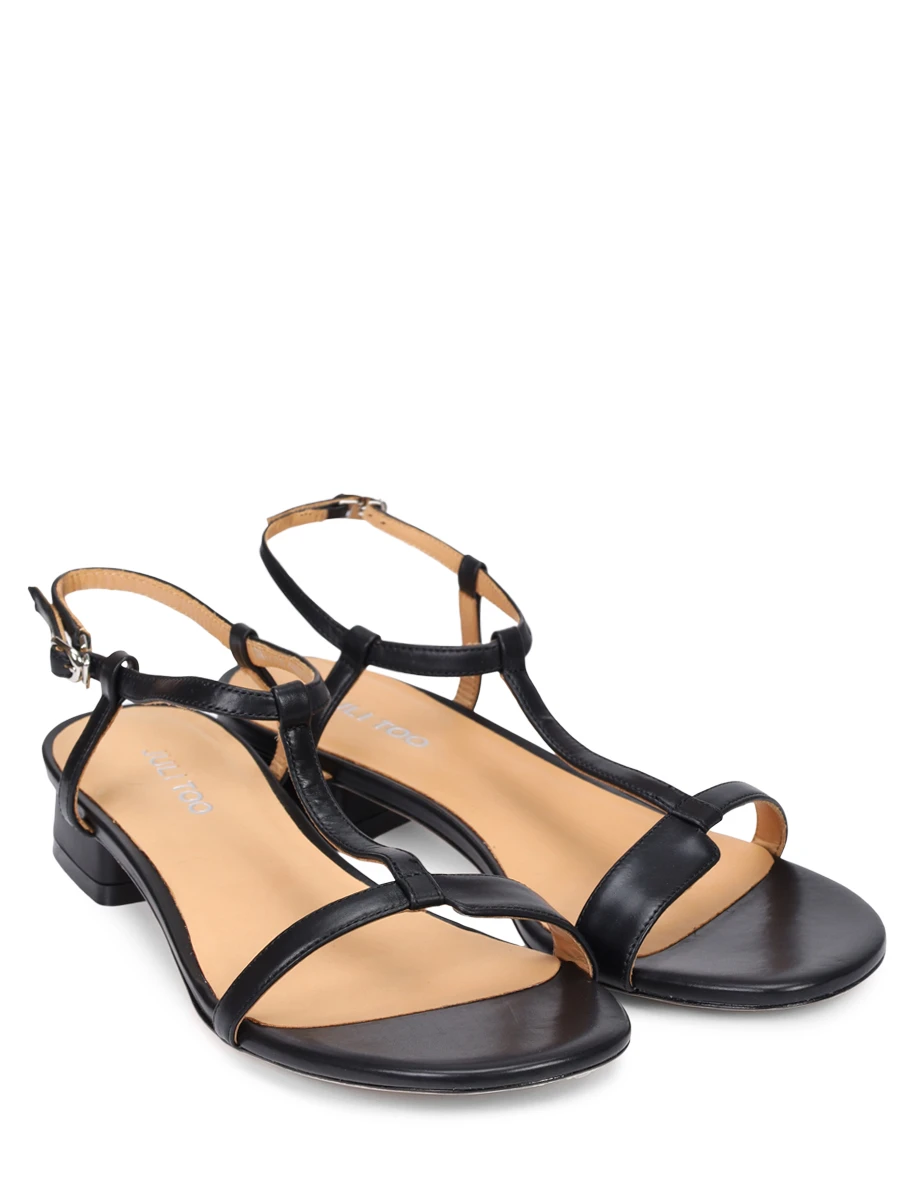 

Сандалии кожаные, Черный, Rose