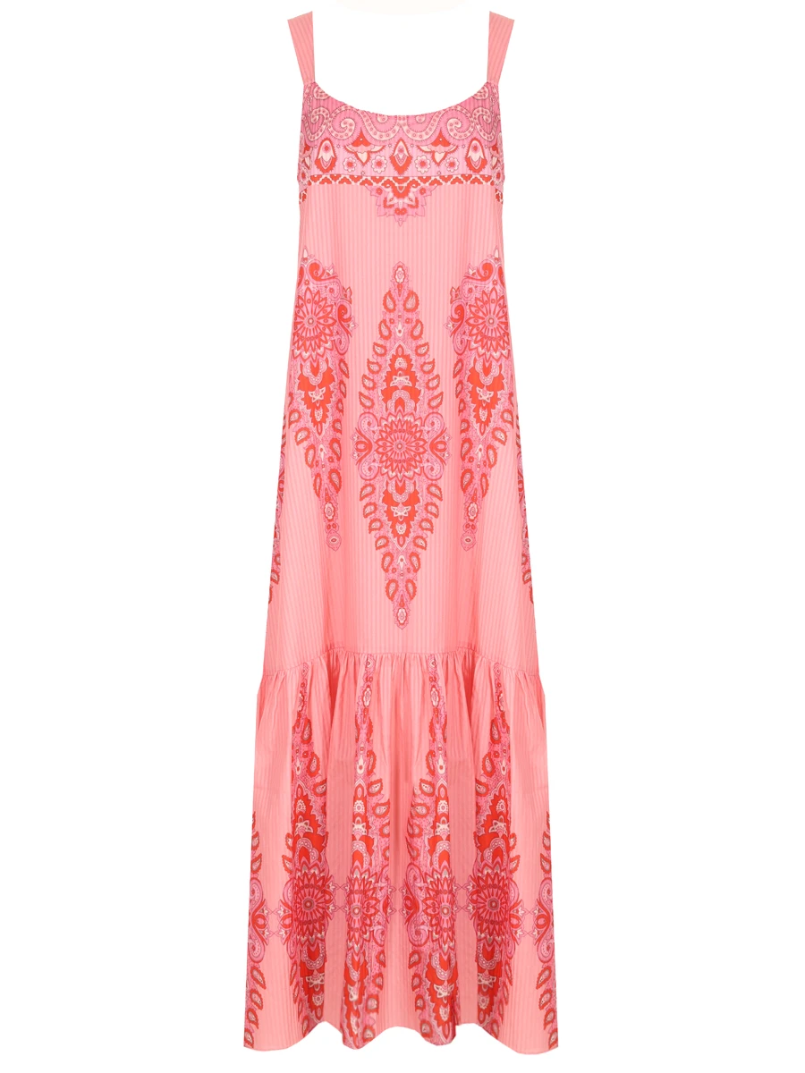 

Сарафан из хлопка и шелка, Розовый, WRHA0030 AK758X0872