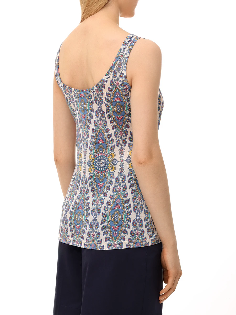 Топ из вискозы ETRO WRJA0102 99IA435X0800 Мультиколор  Фото 3
