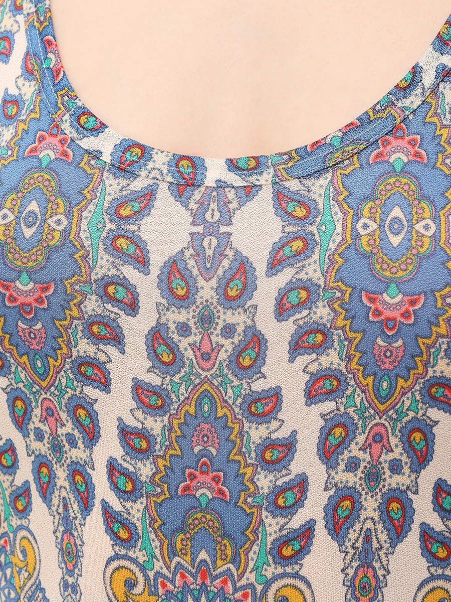 Топ из вискозы ETRO WRJA0102 99IA435X0800 Мультиколор  Фото 5