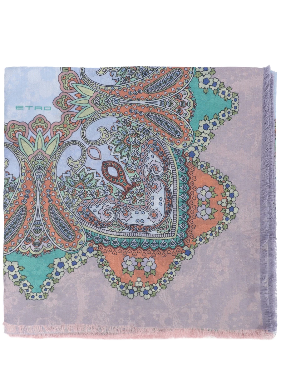 Платок из модала и хлопка ETRO WAYA0001 AV588X0874 Сиреневый 