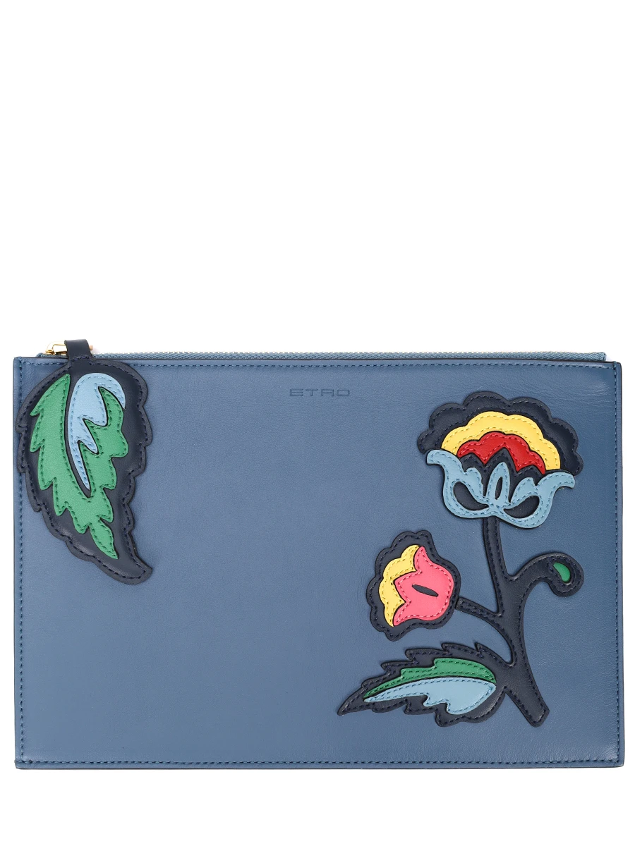 Кошелек кожаный ETRO WP2C0013 AH018S9883 Цветочный принт 