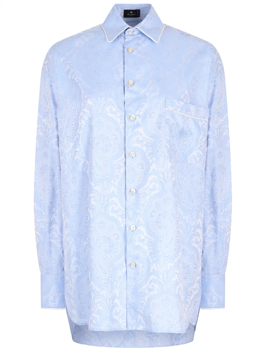 Рубашка хлопковая ETRO WRIA0028 99TJ562B1581 Голубой 