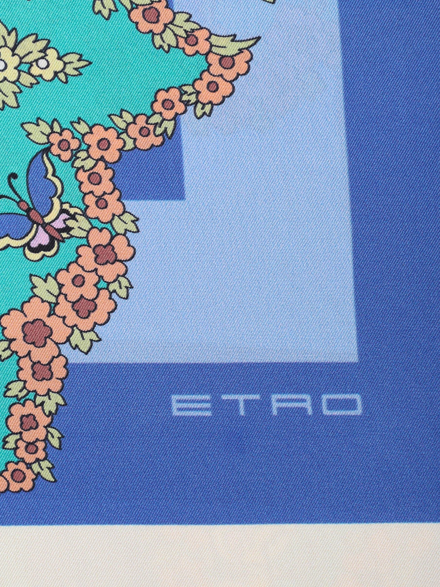 Платок шелковый ETRO WAXA0006 AK655X0886 Кремовый  Фото 4