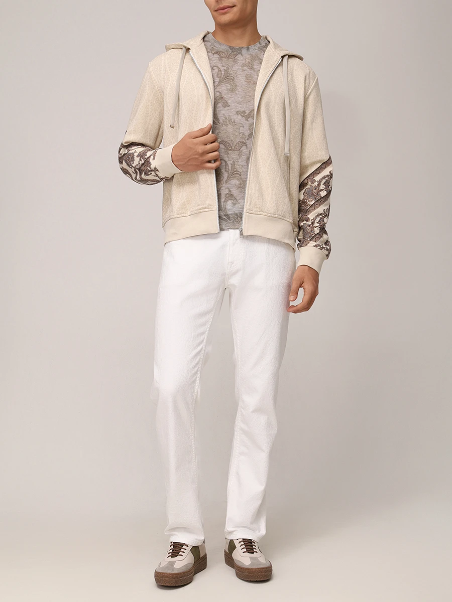Джинсы Regular Fit хлопковые ETRO MRNB0004 99TTE21S9097 Белый  Фото 2
