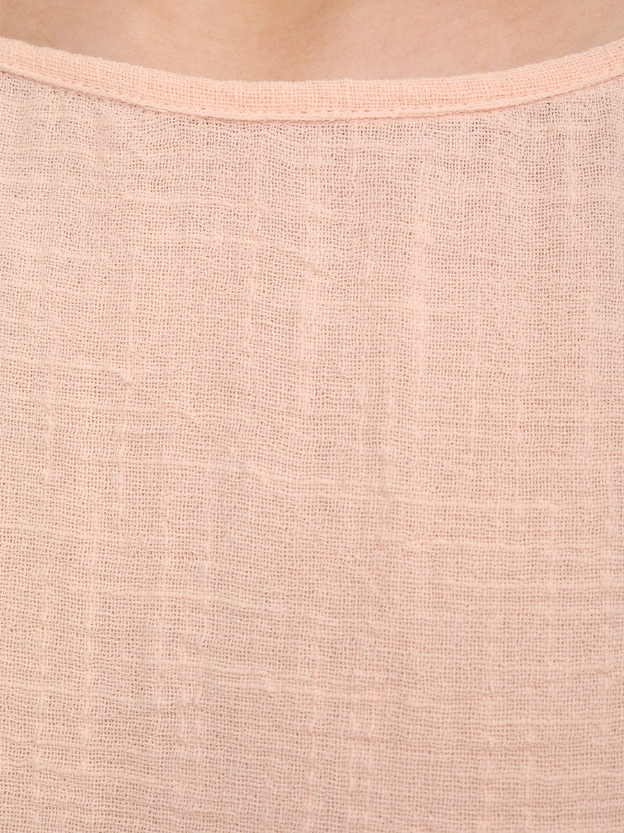 Платье хлопковое MAISON SAINT JULIEN Alexandrie long dress round neck deep u back Бежевый  Фото 6