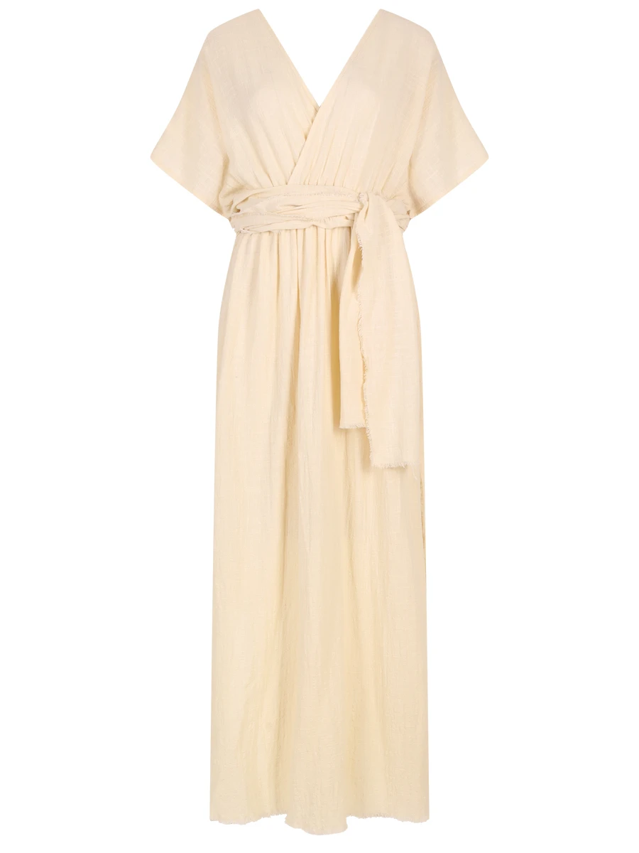Платье хлопковое MAISON SAINT JULIEN Empire long resort dress Кремовый 
