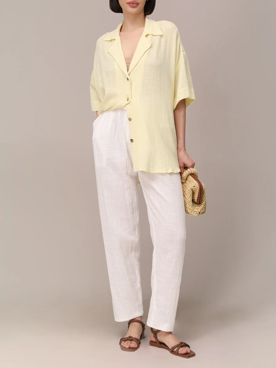 Брюки хлопковые MAISON SAINT JULIEN Havana pant Белый  Фото 2
