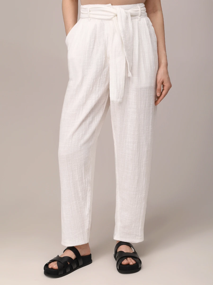 Брюки хлопковые MAISON SAINT JULIEN Havana pant Белый  Фото 4