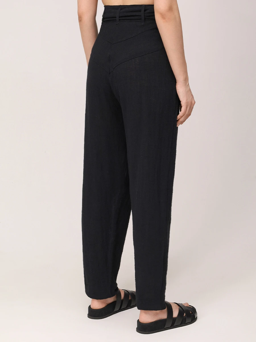 Брюки хлопковые MAISON SAINT JULIEN Havana pant Черный  Фото 3