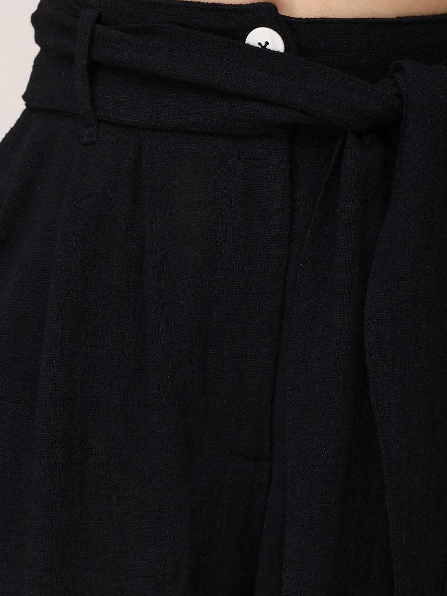 Брюки хлопковые MAISON SAINT JULIEN Havana pant Черный  Фото 5