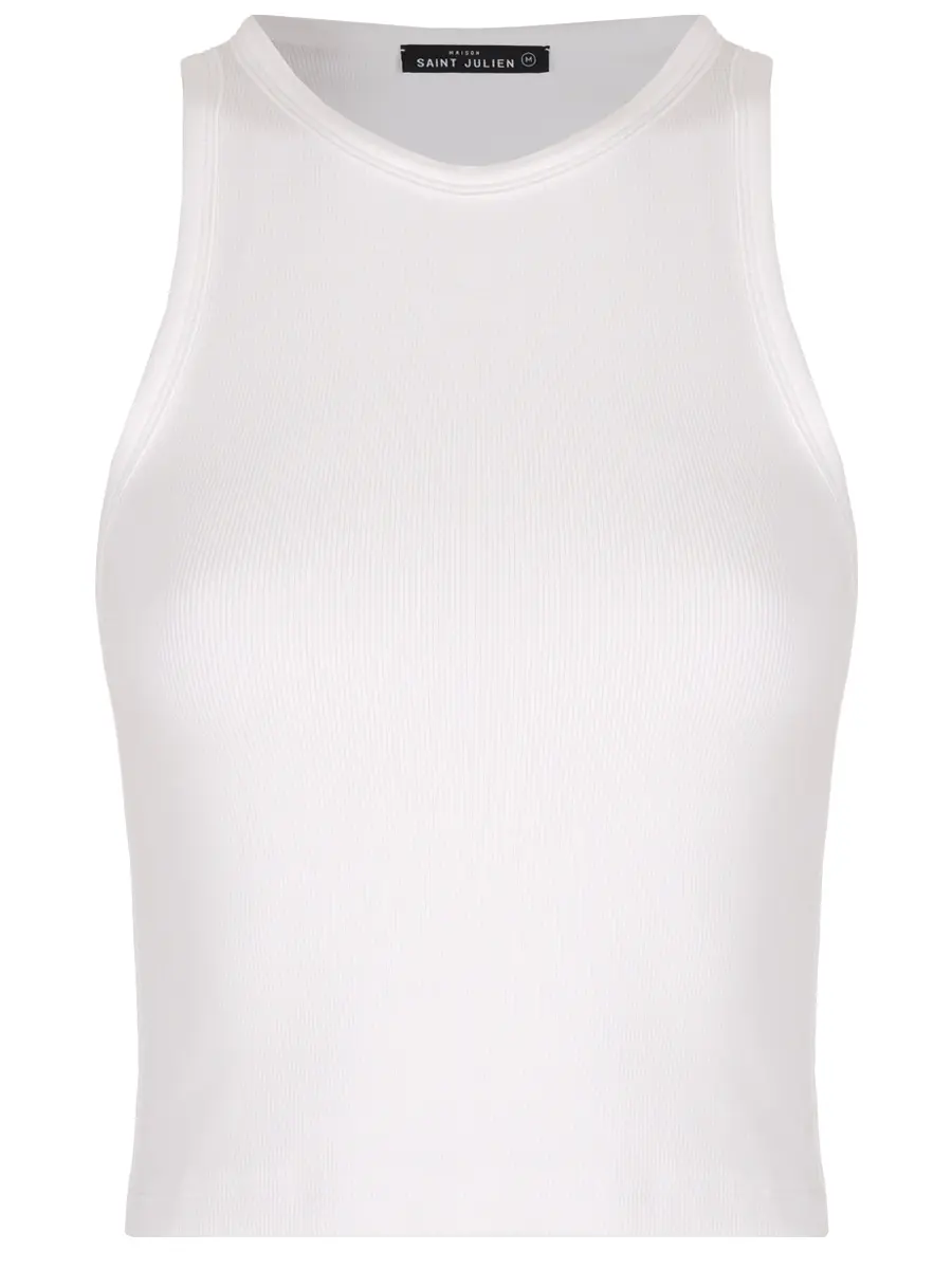 Топ хлопковый MAISON SAINT JULIEN Havana tank top Белый 