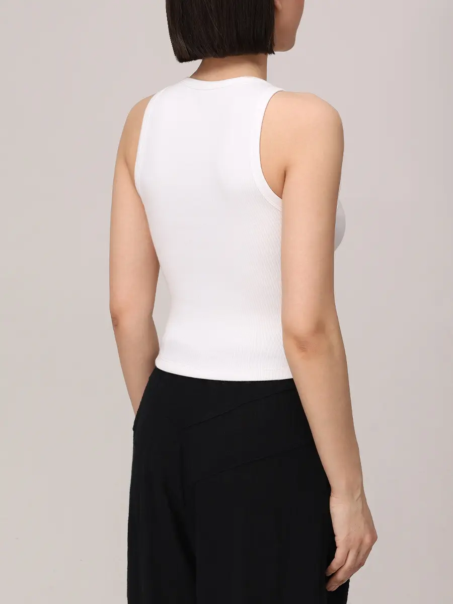Топ хлопковый MAISON SAINT JULIEN Havana tank top Белый  Фото 3